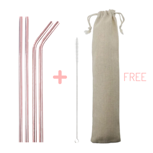 Free Pouch + Brush with 4 Straws!