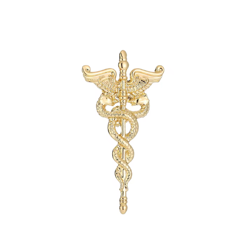 Medical Caduceus - Gold